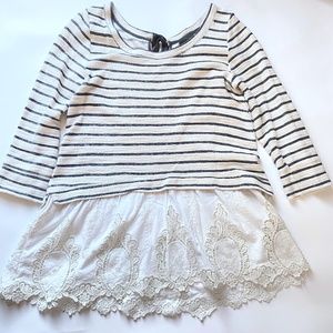 Anthropologie knit and lace top